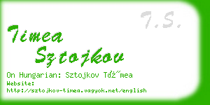 timea sztojkov business card